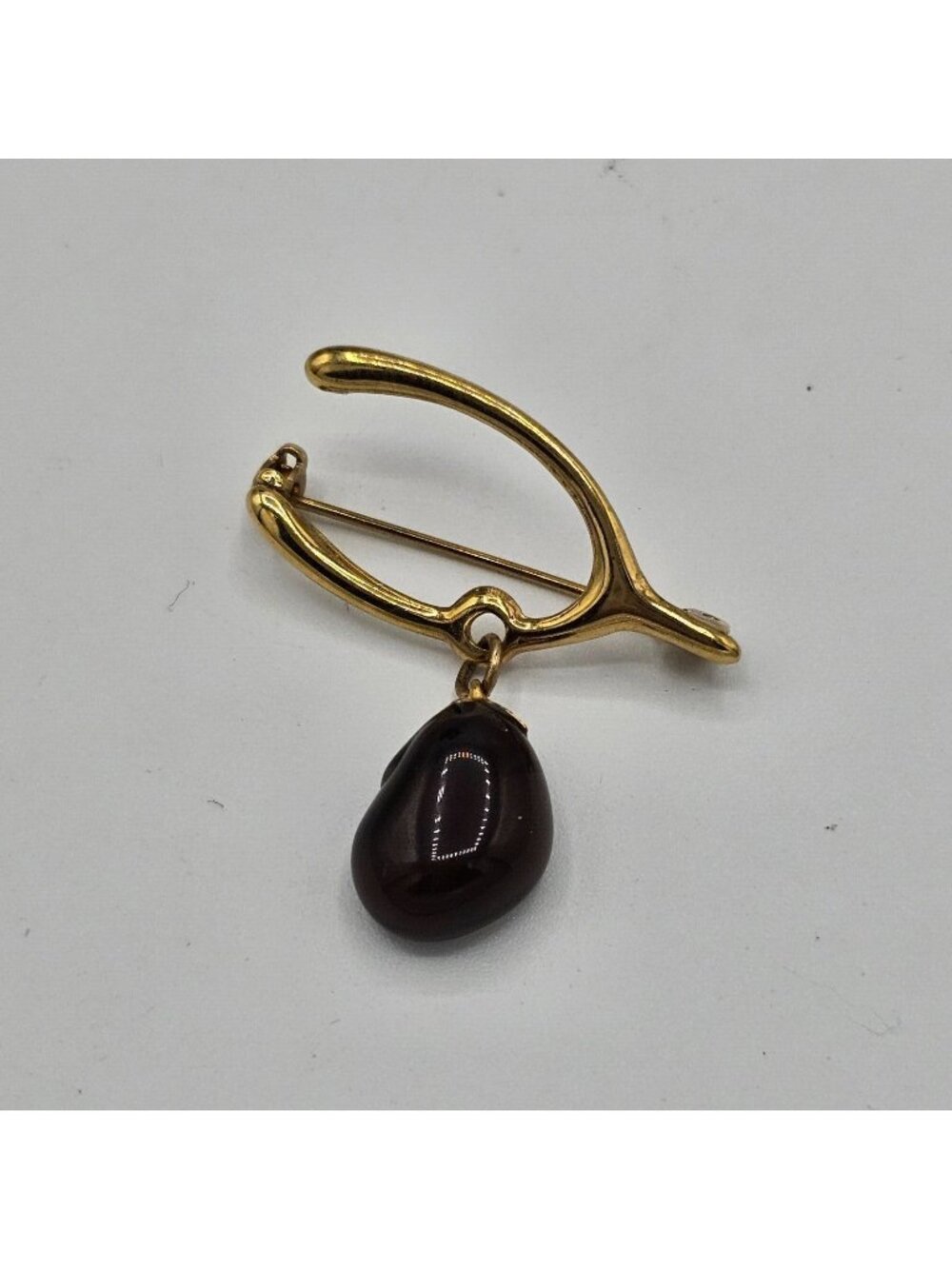 (668) Wishbone Brooch Perfect for Thanksgiving